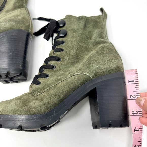 Frye Myra Lug Combat Boot in Olive Green - Picture 3 of 12